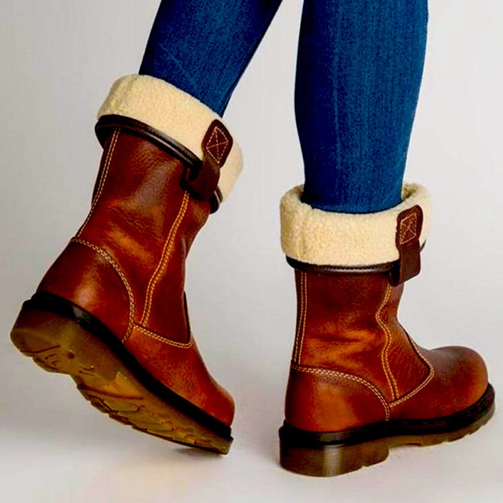 Outdoor Faux Leather Brown Boots